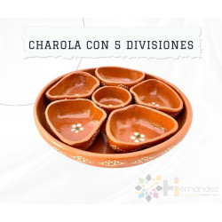 Charola con 5  Divisiones