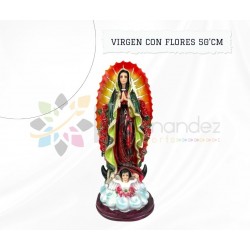 Virgen de Guadalupe Con Flores